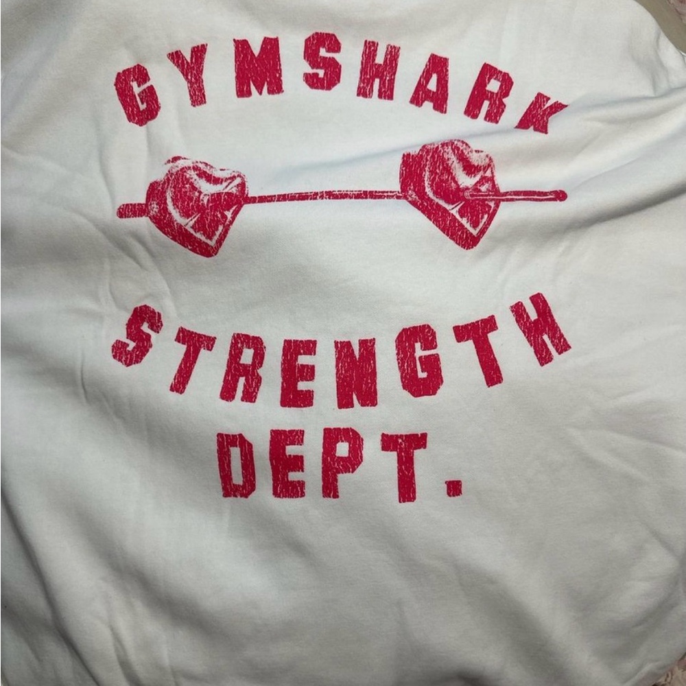 Gymshark White Tee with Red Accent